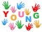 Young Handprints Indicates Kids Youth And Painted