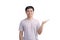 Young handsome man wearing a casual t-shirt standing over white background approving doing positive gestures with his hand,