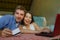 Young happy and beautiful mixed ethnicity couple with Caucasian husband or boyfriend and Asian Chinese woman wife or girlfriend