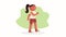 young happy woman walking animation