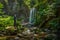 Young hiker looks at the Hopetoun Falls in Australia