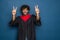 Young indian Male Student Holding Graduation Certificate Exciting Expression