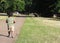 A Young Indian Toddler walking in garden