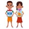 Young kids avatar carton character