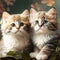 Young kittens. Cute funny cats at home. generative AI