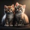 Young kittens. Cute funny cats at home. generative AI