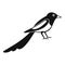 Young magpie icon, simple style