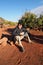 Young male backpacker in the Grand Canyon.