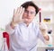 Young male biochemist working in the lab