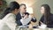 Young male company leader giving instructions to the team at a meeting in the office