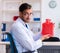 Young male doctor gastroenterologist working in the clinic