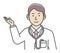 Young male doctor gesture variation illustration | navigate, recommend