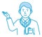 Young male doctor gesture variation illustration | navigate, recommend