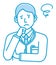 Young male doctor gesture variation illustration | thinking, worried, trouble