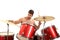 Young male drummer
