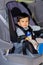 Young Male Toddler In Car Seat