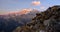 Young male trekker looking at Annapurna south