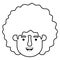 Young man with afro head avatar character