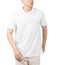 Young man in blank Polo t-shirt mockup used as design template, isolated on white background with clipping path.