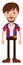 The young man with a colorful shirt illustration vector