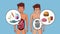 Young man and digestive system HD animation