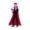 Young man dressed as dracula, vampire, Halloween party costume