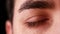 Young man eye close-up