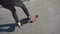 Young man failed flip trick on a skateboard
