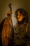 Young Man with Old Oud Guitar Lute