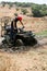 Young man on quadbike