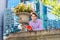 Young Man reading book, thinking, relaxing outside in New York