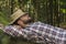 Young man relaxing in nature