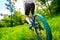 Young Man Riding His Mountain Bike