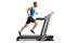 Young man in sportswear running on a professional treadmill