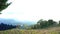 Young man standing at the edge of volcano baru mountain and enjoy the view