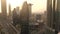 Young Man Succeed In High Rise Apartment Looking at Urban Buildings