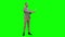 Young man in suit taking selfies on the phone on a Green Screen, Chroma Key.