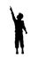 Young man up pointing silhouette illustration shadow