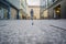 Young Man Walking Away Stuttgart Germany City Center