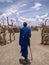 Young masai walking