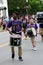 Young men in the band, marching down Main Street, Chittenango, New York, during All Things Oz parade, 2018