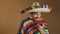 Young Mexican In Multicolored Poncho And Hat.