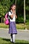 Young Minority School Girl In Prayer