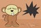 Young Monkey expression cartoon background