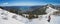 Young mountaineering woman on hiking trail between wallberg and