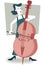 Young musician playing double bass