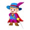 Young musketeer with sword