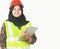 Young Muslim worker woman