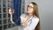 Young and nice doctor watching a patient x-ray in hospital