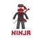young ninja vector illustration